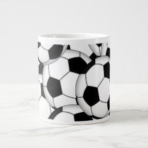 Fußball-Collage Jumbo-Tasse