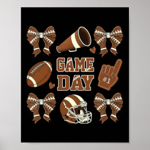 Fußball-Coquette Bow Football Mama Women Poster
