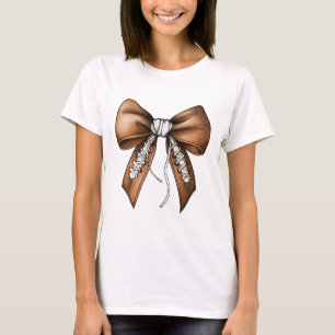 Fußball Coquette Schleife Cute Fußball Spieltag T-Shirt