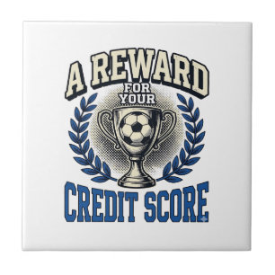 Fußball-Credit-Score-Vintage-Trophäe Fliese