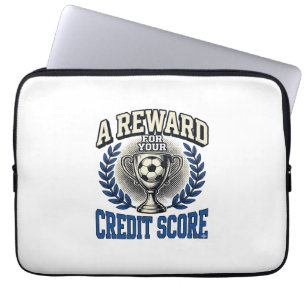 Fußball-Credit-Score-Vintage-Trophäe Laptopschutzhülle