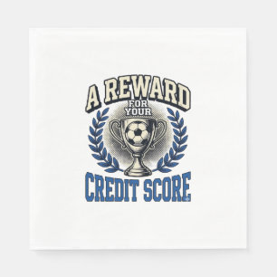 Fußball-Credit-Score-Vintage-Trophäe Serviette