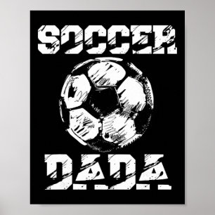 Fußball Dada Distressed Ll Lustiger Fußballspieler Poster