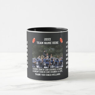 Fußball Danke Trainer von den Teamspielern Tasse