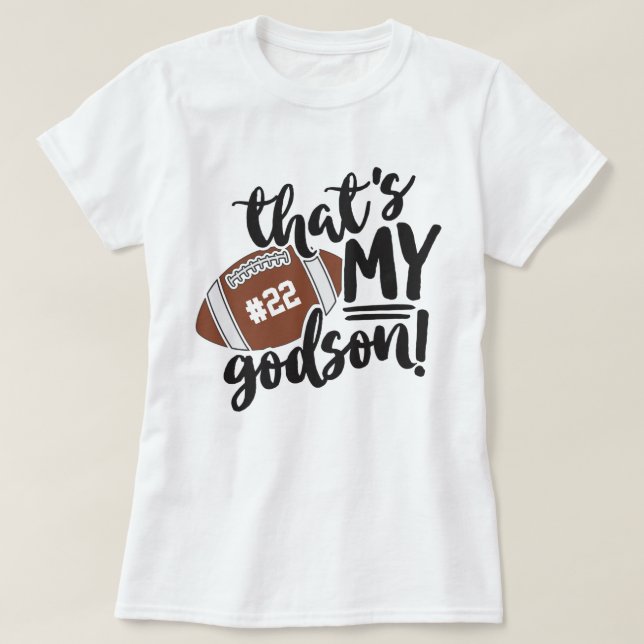 Fußball, das ist mein Godson Number Game Day T-Shirt (Design vorne)