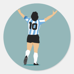 Fußball, der Bestste aller Zeiten Runder Aufkleber