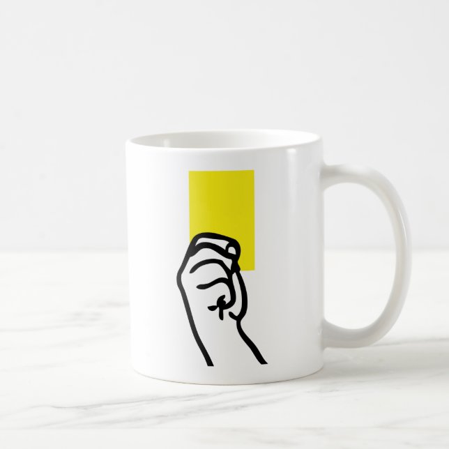 Fußball der gelben Karte Kaffeetasse (Rechts)