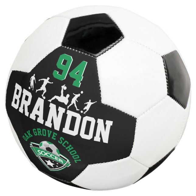 Fußball - Der grüne, schwarze und weiße Fußballbal (Dreiviertel)