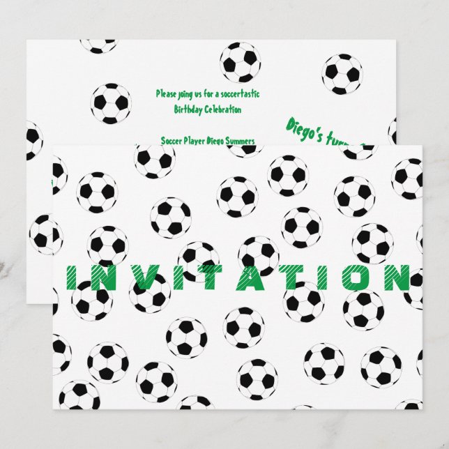 Fußball der Happy Juul Company Einladung (Vorne/Hinten)
