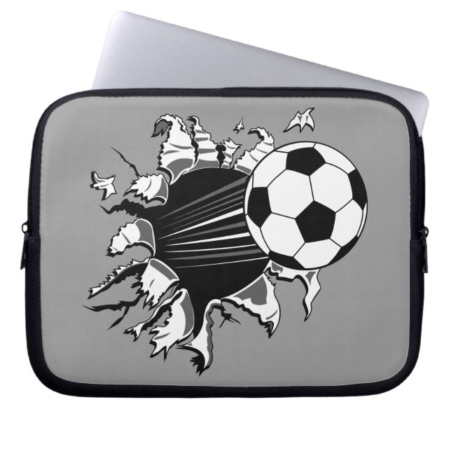 Fußball, der heraus sprengt laptopschutzhülle (Vorderseite)