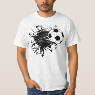 Fußball, der heraus sprengt T-Shirt
