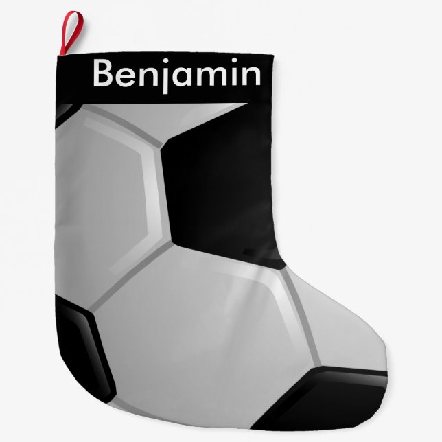 Fußball-Design Große Weihnachtsfeier Strumpf Großer Weihnachtsstrumpf (Vorderseite)