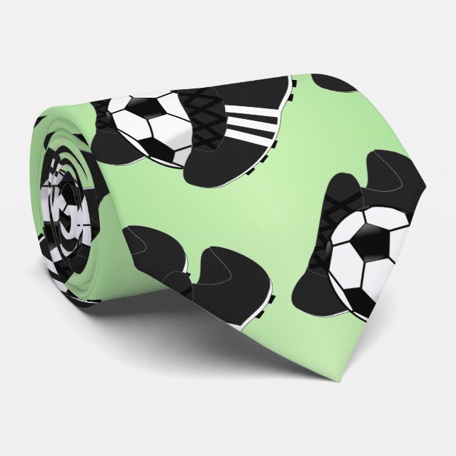 Fußball-Design Krawatte (Gerollt)