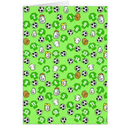 Fußball-Design mit grünen Shirts