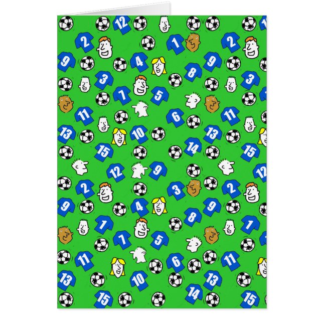 Fußball-Design mit Shirts in Blau (Vorne)
