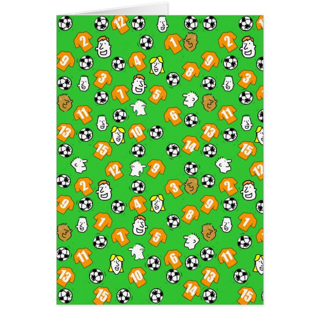 Fußball-Design mit Shirts in Orange Gold (Vorne)