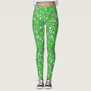 Fußball-Design mit Shirts in Weiß Leggings