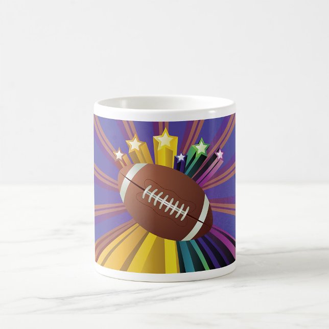 Fußball-Design mit Sternen Vibrierende Sportfans K Kaffeetasse (Von Creator hochgeladen)