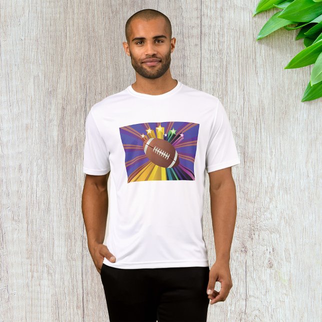 Fußball-Design mit Sternen Vibrierende Sportfans K T-Shirt (Von Creator hochgeladen)