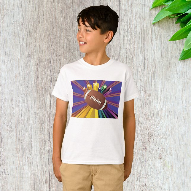 Fußball-Design mit Sternen Vibrierende Sportfans K T-Shirt (Von Creator hochgeladen)