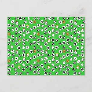 Fußball-Design mit weißen Shirts Postkarte