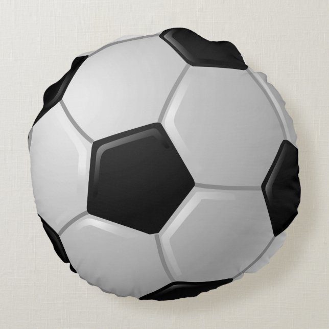 Fußball-Design Rundkissen Rundes Kissen (Rückseite)