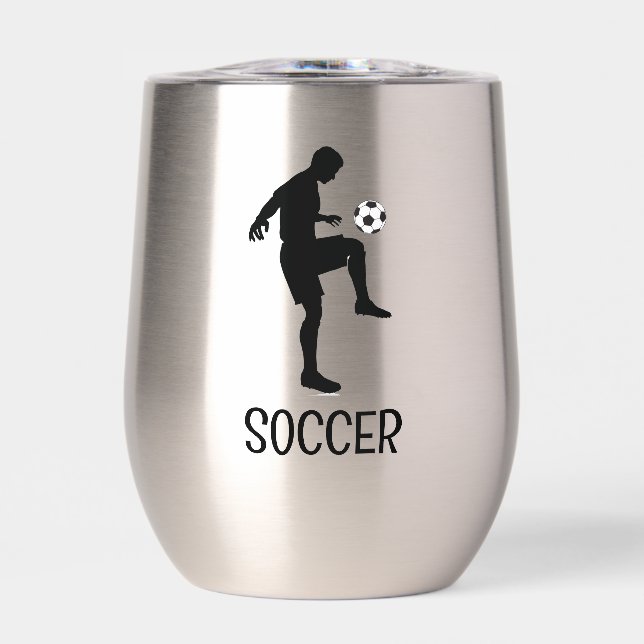 Fußball Design Thermal Wine Tumbler (Vorderseite)