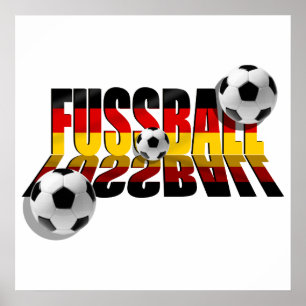 Fussball Deutsche flagge Fußballgeschenke 2010 Poster
