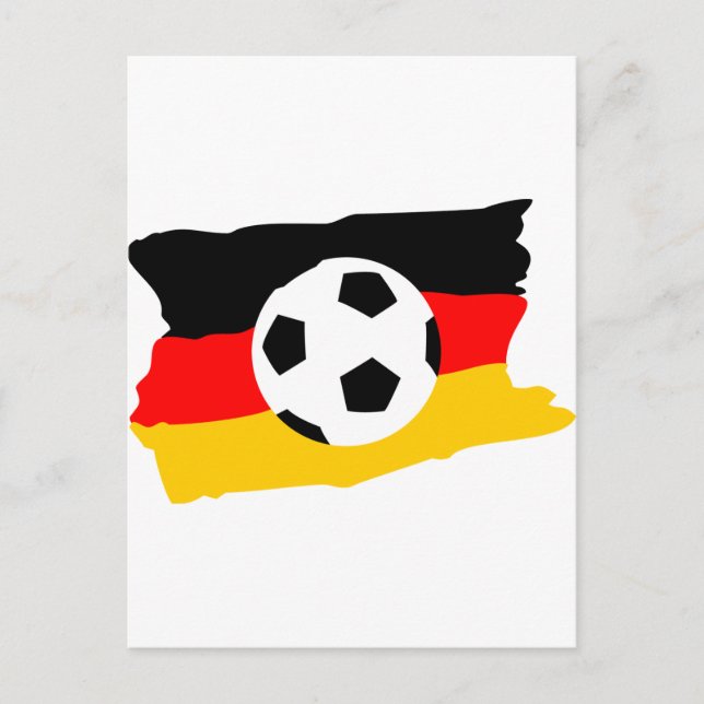Fussball deutschland fahne postkarte (Vorderseite)