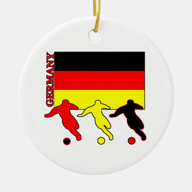 Fußball Deutschland Keramik Ornament (Vorne)