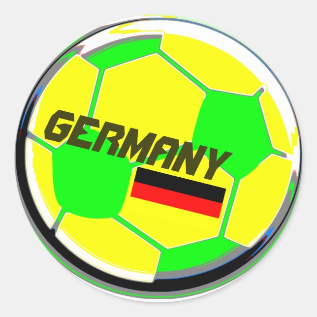 Fußball Deutschland Runder Aufkleber (Vorderseite)