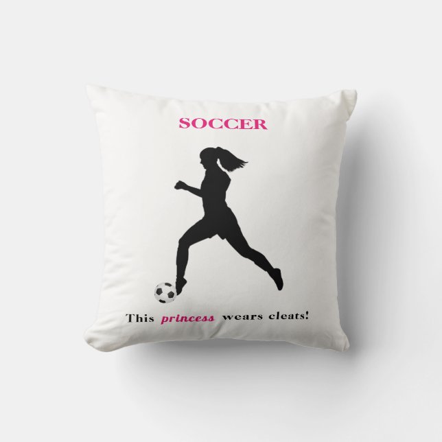 Fußball Diese Prinzessin trägt Spalten! Dekokissen (Vorderseite)