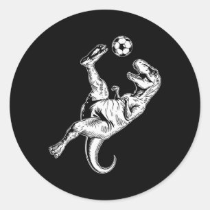 Fußball Dinosaurier Kinder Jungen Männer Fußball  Runder Aufkleber