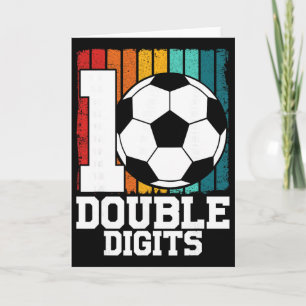 Fußball Doppelziffern 10 Jahre alt - 10. Geburtsta Karte