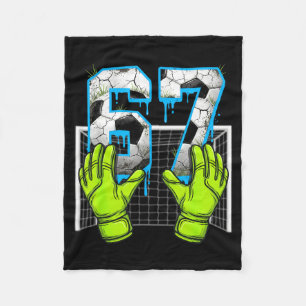 Fußball Drip 67 Six Seven Lustiges Gen Alpha Meme Fleecedecke