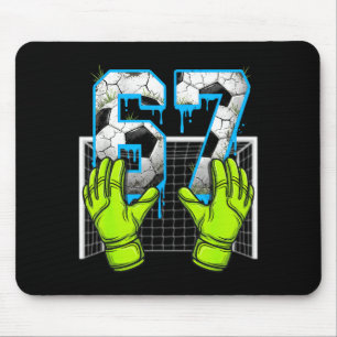 Fußball Drip 67 Six Seven Lustiges Gen Alpha Meme Mousepad