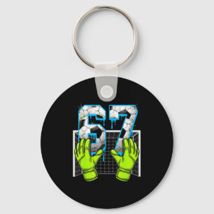 Fußball Drip 67 Six Seven Lustiges Gen Alpha Meme  Schlüsselanhänger