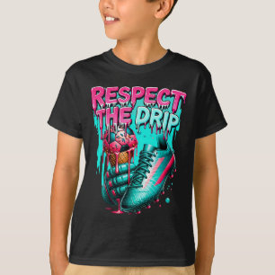 Fußball-Drip-Boys Eis-Drip-Jugend respektiert die T-Shirt