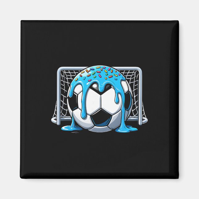 Fußball Drip Eiscreme Drip Fußball Jungen Mädchen  Magnet (Vorne)