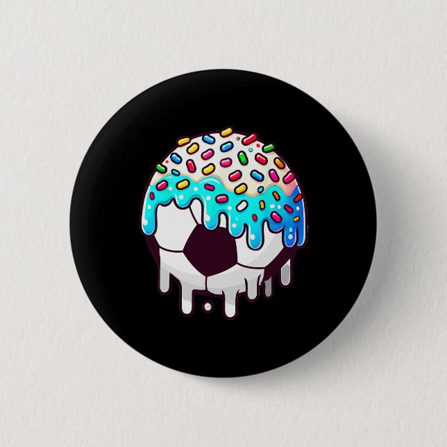 Fußball-Drip für Jungen Eiscreme-Drip Jugend Junge Button (Vorderseite)