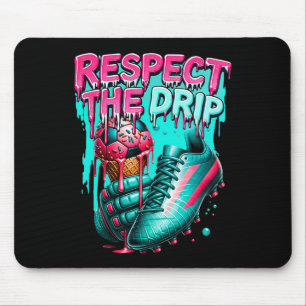 Fußball Drip Jungen Eiscreme Drip Jugend Respektie Mousepad