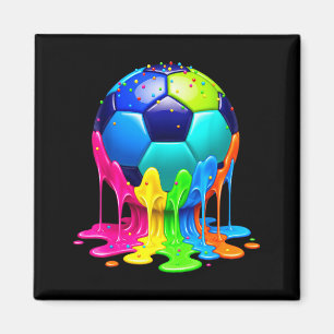 Fußball-Drip-Jungs Eis-Drip Bunt Für Jungen Magnet