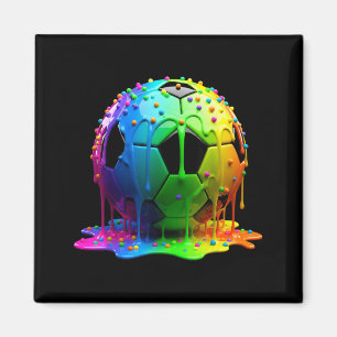 Fußball-Drip-Jungs Eis-Drip-Bunte-Für-Jungs Magnet