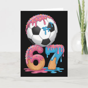 Fußball Drip Nummer 67 Jungen Fußballspieler 67 _1 Karte