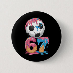 Fußball-Drip Nummer 67 Jungen Fußballspieler 67 Button