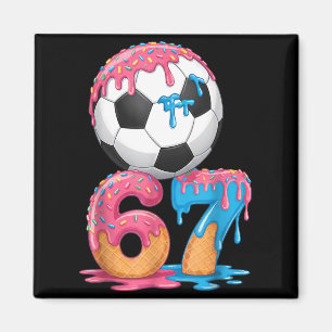 Fußball-Drip Nummer 67 Jungen-Fußballspieler 67 Magnet