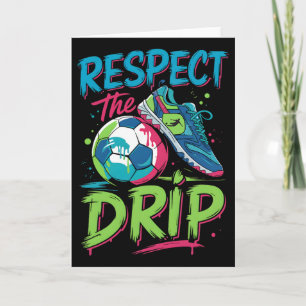 Fußball-Drip-Schmelz-Eiscreme Respektiere den Drip Karte