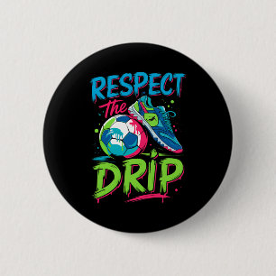 Fußball-Drip-Schmelzendes-Eiscreme-Respektiere-den Button