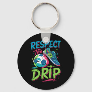 Fußball-Drip-Schmelzendes-Eiscreme-Respektiere-den Schlüsselanhänger