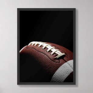 Fußball Dunkle Dramatische Schnürsenkel Nahaufnahm Poster